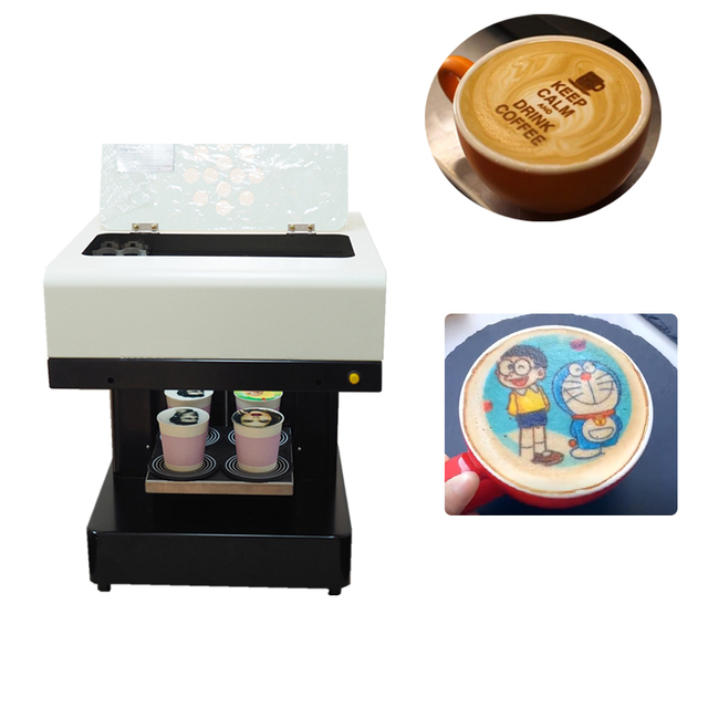Portable Chocolate Beans Coffee 3D Printer/selfie Latte Art Mocha Printer Machine/DIY Edible Ink Hard Candy Snack Food Printer