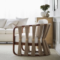 Ensemble de canapé d'extérieur en aluminium et rotin au design moderne avec chaise individuelle, petite table basse, coussins durables et imperméables