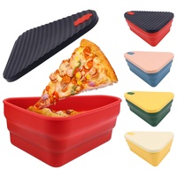 Boîte en silicone pour restes de pizza en silicone réutilisable portable et pliable Boîtes à pizza pliables pour réfrigérateur Conteneurs de stockage des aliments à emporter