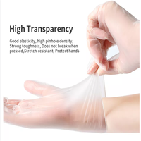 Gants de tatouage ménagers de qualité alimentaire Gants jetables en vinyle transparent sans poudre M 4.5g
