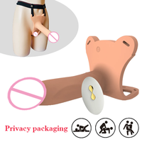 Harnais de pénis réaliste en silicone portable télécommandé, pantalon pénis pour hommes