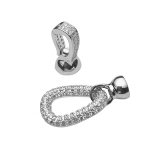 Bracelet à fermoir rond de luxe en argent sterling 925 plaqué or, fermoir à ressort pour la fabrication de bijoux, collier de perles DIY. - Product Image 1