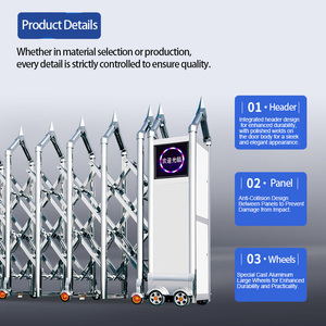 Hiện đại tự động có thể thu vào cửa thép không gỉ cho xây dựng an toàn cho biệt thự căn hộ khách sạn bệnh viện công nghiệp sử dụng - Product Image 3