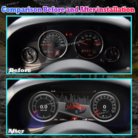 Digitales Armaturenbrett-Cluster für Jeep Wrangler 2011-2017 LCD-Touchscreen-Instrumententafel Virtuelles Cockpit Tachometer