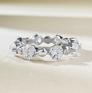 Bague minimaliste pour femme en argent 925 plaqué or Longlong, incrustée de perles et de diamants géométriques de 4,5 mm, style Xiaohongshu, bijoux en gros - Product Image 6