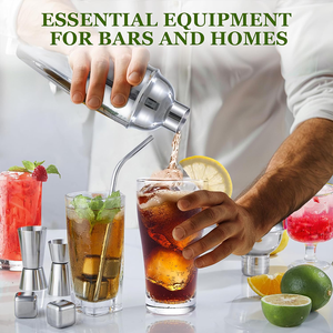 Set Shaker per Cocktail in Acciaio Inox con Supporto in Acrilico, Kit Professionale per Barman, Accessori per Miscelazione Drink - Product Image 4