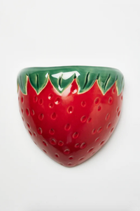 Vases émaillés à la fraise aux fruits uniques Vase mural en céramique à fleurs - Product Image 3