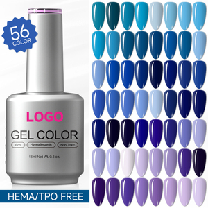 Offre Spéciale – Vernis à Ongles Gel 15ml, 56 Couleurs, Échantillon Gratuit, Bleu Océan, Service OEM, Sans HEMA ni TPO, pour la Beauté - Product Image 1