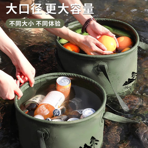 Seau pliable Nianduoduo 10L, pliable, portable, pour le stockage d'eau en extérieur, pour le camping, la pêche et les voyages - Product Image 4