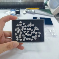 Chuangao 1-5CT IGI Sertifikalı Laboratuvarda Yetiştirilmiş Kalp Kesim Pırlanta Yüksek Kalite DEF VVS VS Cvd Hpht Beyaz Ham Taş Takı Yapımı İçin