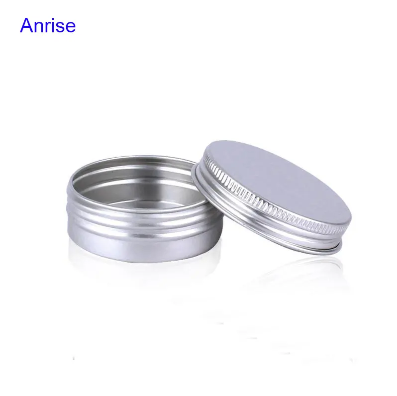 60ml 2OZ Screw Top Cap Round Aluminum Tin Cans Cosmetics Lip Balm Candles Metal Tin Storage Jars