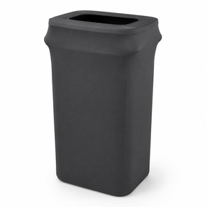 Commercial Spandex Trash Can Cover Fitted Fabric Waste Bin Cover for Restaurants Catering and Hospitality Supply - Product Image 1