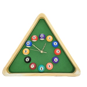 Horloge murale fraîche approvisionnement d'usine présumer Triangle boule horloge Table avec bois massif pour salle <span class=keywords><strong>de</strong></span> billard salle <span class=keywords><strong>de</strong></span> billard salle <span class=keywords><strong>de</strong></span> jeu Bar - Product Image 1