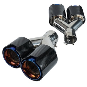 Para Restauración de Automóviles, Tubos de Escape Estándar de Uno a Dos Pares, de Acero Inoxidable y Fibra de Carbono - Product Image 1
