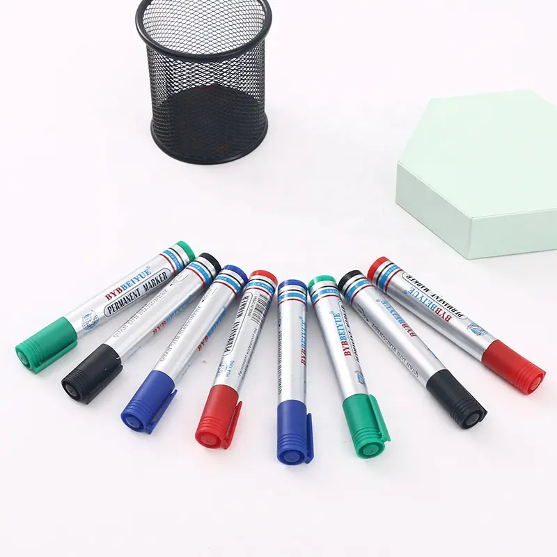 Многоцветная пластиковая Водонепроницаемая Перманентная маркерная ручка с круглым носком