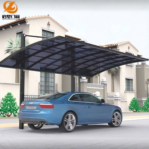 Abri de voiture pliable en alliage d'aluminium pour une seule voiture avec couverture en PVC, design moderne et minimaliste, abri extérieur imperméable pour allée de maison - Product Image 6