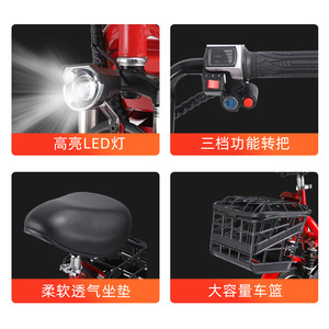 Scooter Eléctrico con Neumáticos de Goma de 10 Pulgadas, Todoterreno, para Adultos, Mini Bicicleta Eléctrica para Desplazamientos - Product Image 5