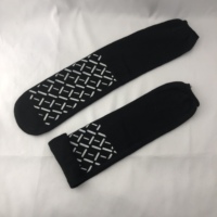 Kingbird Chaussettes en coton épais et écologique à séchage rapide pour hommes, noires, de voyage, jetables et antidérapantes.