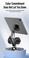 Support de tablette magnétique en aluminium à rotation 360 degrés pour bureau, compatible avec les iPad Apple de 8 à 13 pouces, avec un aimant puissant