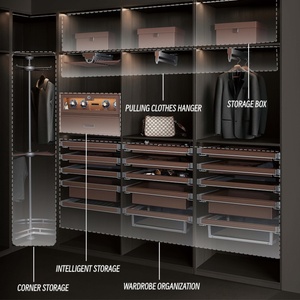 Furniture <b>Wardrobe</b> <b>Hardware</b> Bedroom Accessories Cabinet Storage Closet Organizer Metal Hidden Pull Out Pants Trouser Rack - Product Image 5