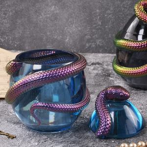 DM1142 DIY Snake <strong>Egg</strong> Shaped Concrete Candle Jar Silicone <strong>Mold</strong> 3D Gypsum Resin Jewelry Storage Box With Lids Vessel <strong>Molds</strong> - Product Image 5