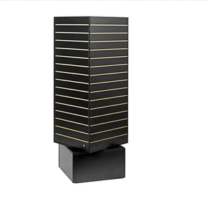 Keway tùy chỉnh xoay hiển thị Kệ quay vòng slatwall merchandiser MDF slatwall Cube tháp hiển thị kệ đứng cho cửa hàng trung tâm - Product Image 4