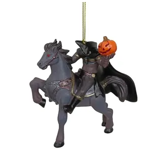 Resin personalised Headless Horseman Ghost Halloween Christmas ornament