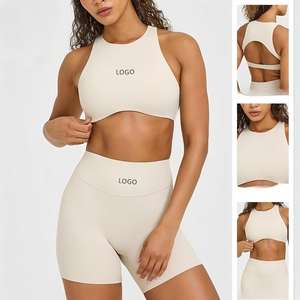 Nouveau soutien-gorge de sport léger et à séchage rapide pour femme, avec logo ajouré sur le devant, bretelles fixes et coussinets amovibles pour la course à pied - Product Image 2