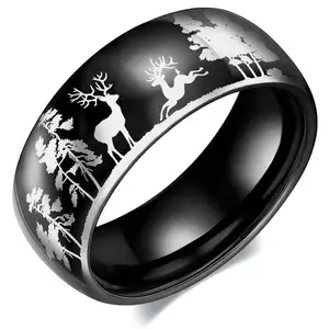 Top Quality Engagement And Black Ring For Men