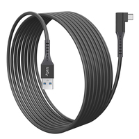 Câble USB OEM 5M 15Ft Câble USB Type-C 3.0 à angle droit Transfert de données haute vitesse 5Gbps sans répéteur Cordon d'attache pour caméra VR