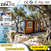 Maison de jardin modulaire préfabriquée, hôtels, complexes hôteliers, conteneurs, maison pliable extensible en conteneur de 40 pieds, Rumah Kontainer