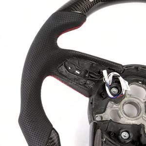 Volant de direction en fibre de carbone véritable avec LED et indicateur de régime pour Audi Rs3 Rs4 Rs5 Rs6 Rs7 Rs8 S3 S4 S5 A3 A4 A5 - Product Image 6