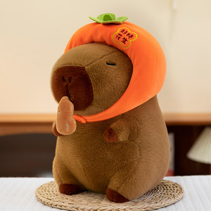 Coussin en peluche Capybara cacahuète, jouet en peluche doux, mignon, Kawaii, personnage de <span class=keywords><strong>dessin</strong></span> <span class=keywords><strong>animé</strong></span>, poupée en peluche, cadeau d'anniversaire pour filles - Product Image 5