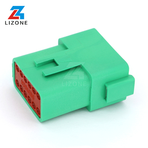 Conector de Alimentación y Señal LIZONE DT06-12SC de 12 Pines, Serie <span class=keywords><strong>DT</strong></span>, Hembra, <span class=keywords><strong>Verde</strong></span>, Automotriz, Impermeable IP67, Sellado - Product Image 3