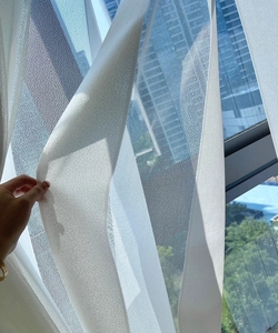 Store occultant Sisheng blanc Dream Window Shade, rideau occultant Dream Curtain, stores verticaux à commande manuelle pour porte patio et porte française - Product Image 2