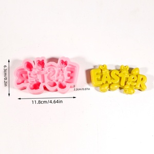 TangChu Easter Bunny Alphabet Silicone Mold <b>Set</b> for Making <b>Soap</b> Dishes, Jewelry Trays, Candles and Home Organizers - Product Image 5