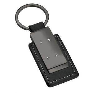 SHINY BURNISHED BLACK LEATHER <b>KEY</b> <b>RING</b> with UV PRINTING Featuring PU Leather Zinc Alloy Metal a Durable <b>Bottle</b> <b>Opener</b> Keychain - Product Image 3