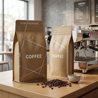 Bolsas Café Personalizadas 200g 500g 1kg Mylar Aluminio Stand Up Zip Bolsas Para Empaque De Cafe Compostables