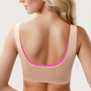 S-SHAPER grande taille <span class=keywords><strong>femme</strong></span> respirant nude soutiens-gorge dentelle couleur unie sans couture sous-vêtements push-up soutien-gorge avec conception dos nu pour adultes - Product Image 3