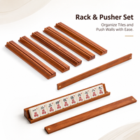 Supports magnétiques en bois pour tuiles de Mahjong avec poussoirs magnétiques, accessoire de jeu de Mahjong en bois pour table de Mahjong américain