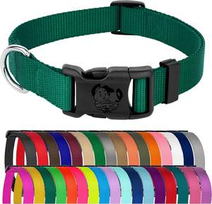 Country Brook Petz Collar de perro hecho en América para perros grandes, medianos, pequeños y cachorros-Nylon resistente de lujo en 33 deslumbrantes - Product Image 1