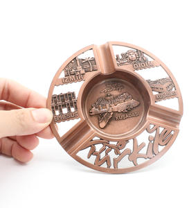 Cenicero de Cobre Metálico 3D Grabado con Diseño de Turquía, Izmir, Didim, Kusadasi, Efezus, para Cigarrillos, Souvenir de Turquía, Económico - Product Image 3