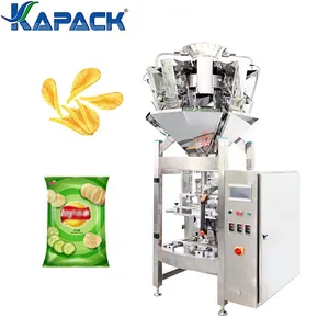 KAPACK Vertical todo en uno de llenado de alimentos secos Snack máquina de envasado de alimentos de pesaje de patatas fritas de llenado de sellado de la máquina