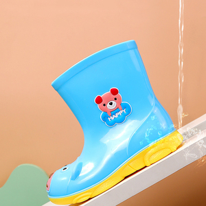 Bottes <span class=keywords><strong>de</strong></span> <span class=keywords><strong>pluie</strong></span> imperméables pour enfants, doublure en maille, motif animalier <span class=keywords><strong>de</strong></span> <span class=keywords><strong>dessin</strong></span> animé, respirantes, légères, avec cordon <span class=keywords><strong>de</strong></span> serrage, en PVC antidérapant, pour garçons, été - Product Image 5