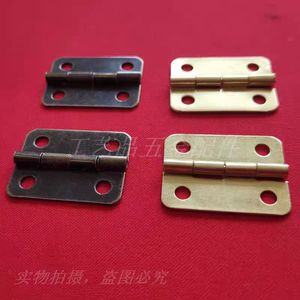 Bisagra para Muebles 19x24mm Bronce Antiguo Dorado con Esquinas Redondeadas para Montaje en Superficie de Caja de Madera - Product Image 4