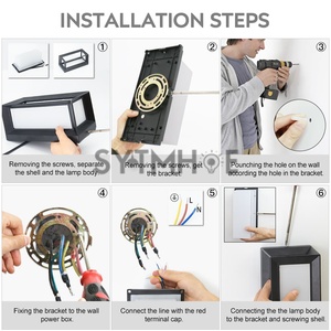 USA lampade da parete esterne 24W con <span class=keywords><strong>3</strong></span> colori chiari in alluminio IP65 <span class=keywords><strong>2</strong></span> anni di garanzia lampade da parete esterne ad alta efficienza energetica - Product Image 6