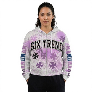 Sudadera con capucha y cremallera Six Trend para hombre, corte regular, informal, ecológica, con bolsillo de felpa francesa, tejido transpirable. - Product Image 1