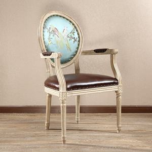 Chaise de salle à manger en tissu de style américain en bois massif, mobilier de maison mobile pour hôtel et <span class=keywords><strong>restaurant</strong></span> - Product Image 4