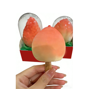 Crème glacée à la pêche halal enrobée d'une croûte croustillante au chocolat, crème glacée virale au goût de fruits, bâtonnets de crème glacée 3D, 75g*12, emballage en boîte - Product Image 3