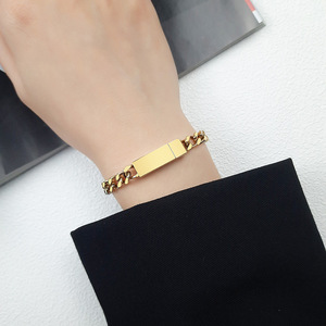 Non ternir étanche hommes Bracelet cubain fini mat en acier inoxydable fermoir magnétique cubain <span class=keywords><strong>gourmette</strong></span> Bracelet pour hommes femmes - Product Image 5